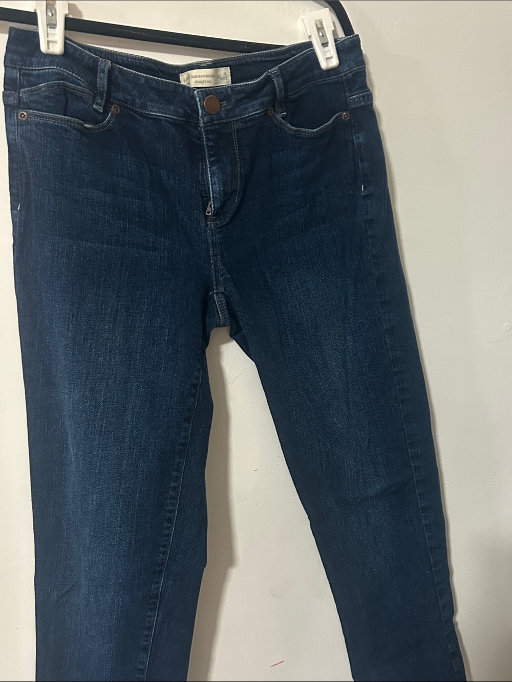 J. Jill Straight Leg Jeans in Dark Blue Denim